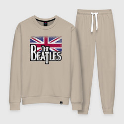 Костюм хлопковый женский The Beatles Great Britain Битлз, цвет: миндальный