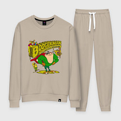 Костюм хлопковый женский Boogermаn, цвет: миндальный