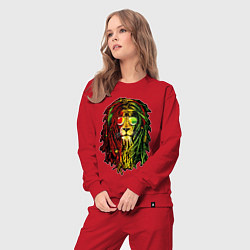 Костюм хлопковый женский Jam lioN, цвет: красный — фото 2