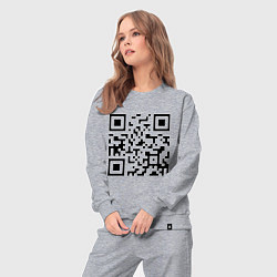 Костюм хлопковый женский Хочу в тайгу - QR code, цвет: меланж — фото 2