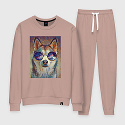 Костюм хлопковый женский Husky style, цвет: пыльно-розовый