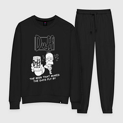 Костюм хлопковый женский DUFF, SIMPSONS, Симпсоны, цвет: черный