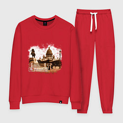 Костюм хлопковый женский Санкт-Петербург Ретро Питер, цвет: красный