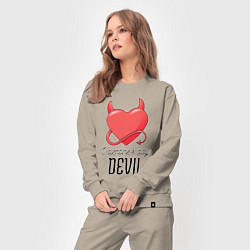 Костюм хлопковый женский Valentines Day Devil, цвет: миндальный — фото 2