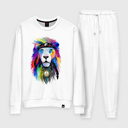 Костюм хлопковый женский Color lion! Neon!, цвет: белый