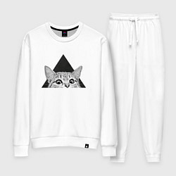 Костюм хлопковый женский Космокот 0004, цвет: белый
