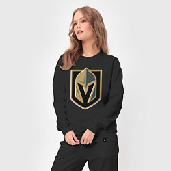 Костюм хлопковый женский Vegas Golden Knights , Вегас Голден Найтс, цвет: черный — фото 2