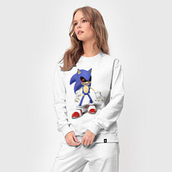 Костюм хлопковый женский Sonic Exe Video game Hype, цвет: белый — фото 2