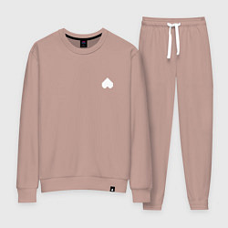 Костюм хлопковый женский Душа Монстра, цвет: пыльно-розовый