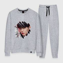 Костюм хлопковый женский Agust D SUGA BTS, цвет: меланж