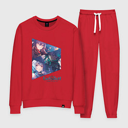 Костюм хлопковый женский Ху Тао, Сяо, Гань Юй, цвет: красный