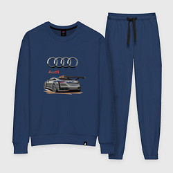 Костюм хлопковый женский Audi Racing team, цвет: тёмно-синий