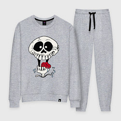 Костюм хлопковый женский Smile Hype Skull, цвет: меланж