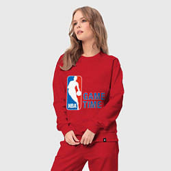 Костюм хлопковый женский NBA Game Time, цвет: красный — фото 2