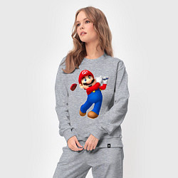 Костюм хлопковый женский Марио - крутейший гольфист Super Mario, цвет: меланж — фото 2