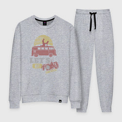 Костюм хлопковый женский Давай Покатаемся, цвет: меланж