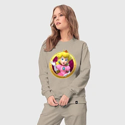 Костюм хлопковый женский Принцесса Персик Super Mario Video game, цвет: миндальный — фото 2