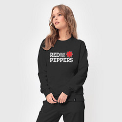 Костюм хлопковый женский RHCP Logo Red Hot Chili Peppers, цвет: черный — фото 2
