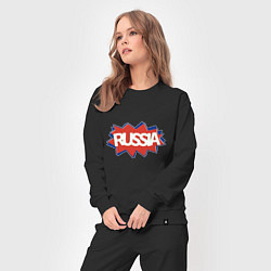 Костюм хлопковый женский Russian Boom, цвет: черный — фото 2