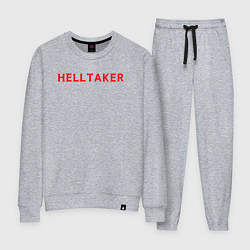Костюм хлопковый женский Helltaker logo, цвет: меланж
