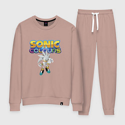 Костюм хлопковый женский Silver Hedgehog Sonic Video Game, цвет: пыльно-розовый