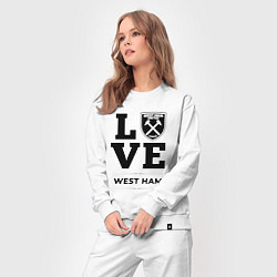 Костюм хлопковый женский West Ham Love Классика, цвет: белый — фото 2