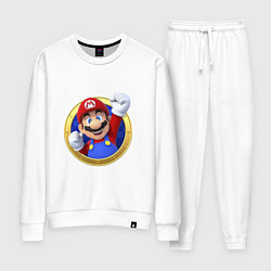 Костюм хлопковый женский Марио 3d, цвет: белый