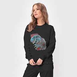 Костюм хлопковый женский ДИНОЗАВР PUNK, цвет: черный — фото 2