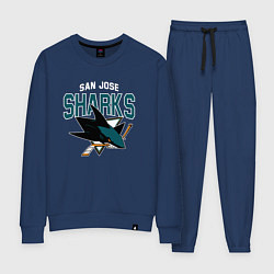 Костюм хлопковый женский SAN JOSE SHARKS NHL, цвет: тёмно-синий