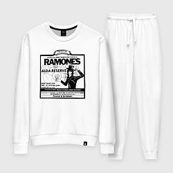 Костюм хлопковый женский Live at the Palladium, NY - Ramones, цвет: белый