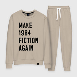 Костюм хлопковый женский Сделайте 1984 снова литературой, цвет: миндальный