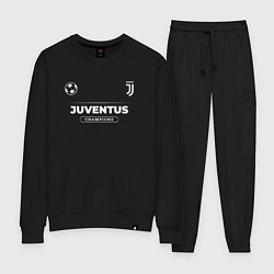 Костюм хлопковый женский Juventus Форма Чемпионов, цвет: черный