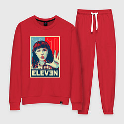 Костюм хлопковый женский Stranger Things Eleven, цвет: красный