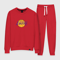 Костюм хлопковый женский Лос-Анджелес Лейкерс NBA, цвет: красный