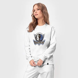 Костюм хлопковый женский Даллас Маверикс NBA, цвет: белый — фото 2