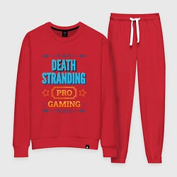 Костюм хлопковый женский Игра Death Stranding PRO Gaming, цвет: красный