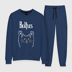 Костюм хлопковый женский The Beatles rock cat, цвет: тёмно-синий