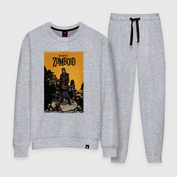 Костюм хлопковый женский В окружении - Project Zomboid, цвет: меланж