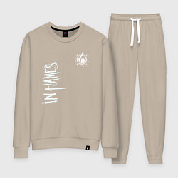 Костюм хлопковый женский In flames - logo, цвет: миндальный