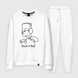 Костюм хлопковый женский Bart Simpson - Rock n Roll, цвет: белый