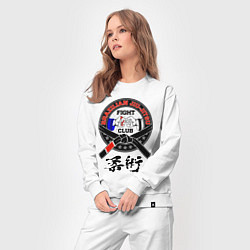 Костюм хлопковый женский Jiujitsu brazilian fight club, цвет: белый — фото 2