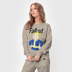 Костюм хлопковый женский Fallout blondie boy, цвет: миндальный — фото 2