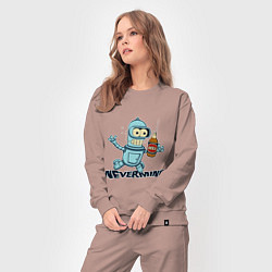 Костюм хлопковый женский Little Bender, цвет: пыльно-розовый — фото 2