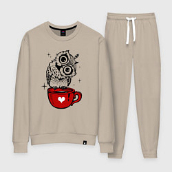 Женский костюм Сова на кружке с сердечком