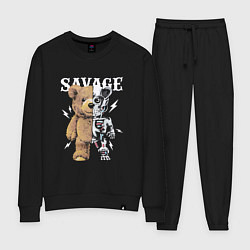 Костюм хлопковый женский Savage Bear, цвет: черный