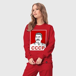 Костюм хлопковый женский Сталин-СССР, цвет: красный — фото 2