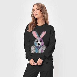 Костюм хлопковый женский Кролик на новый год, цвет: черный — фото 2