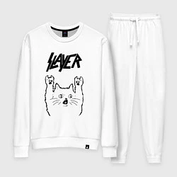 Костюм хлопковый женский Slayer - rock cat, цвет: белый
