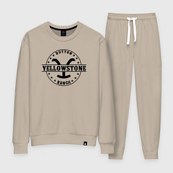 Костюм хлопковый женский Йеллоустоун - Dutton Ранчо, цвет: миндальный