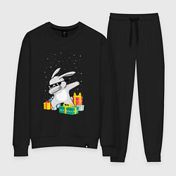 Костюм хлопковый женский Кролик ДЭБ и новый год, цвет: черный